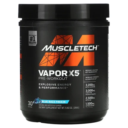 پمپ ویپر X5 ماسل تک 270 گرم Muscletech Vapor X5 Pre-Workout