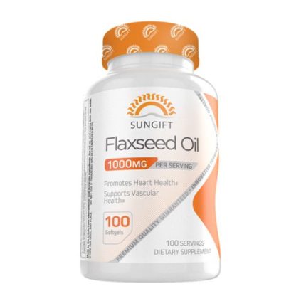 روغن بذر کتان سان گیفت 1000 میلی گرم 100 عدد Sungift Flaxseed Oil 1000mg